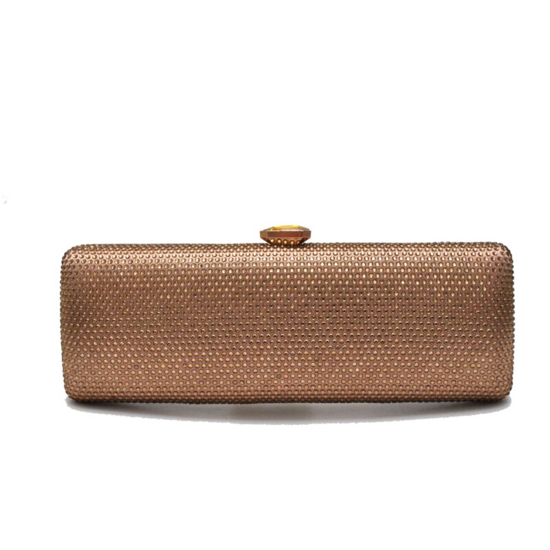 Bolso baguette cristal oro viejo