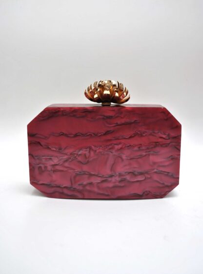 Clutch nácar vino - Imagen 3