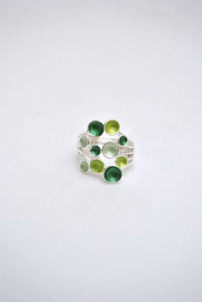 Anillo elástico círculos verdes