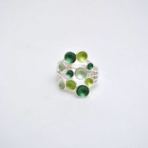 Anillo elástico círculos verdes