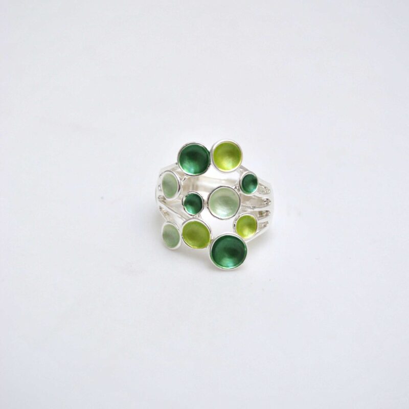 Anillo elástico círculos verdes