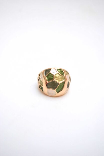 Anillo elástico mosaico verde
