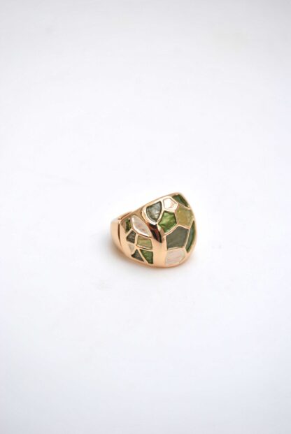 Anillo elástico mosaico verde - Imagen 2