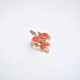 Anillo elástico coral esmaltado