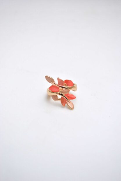 Anillo elástico coral esmaltado
