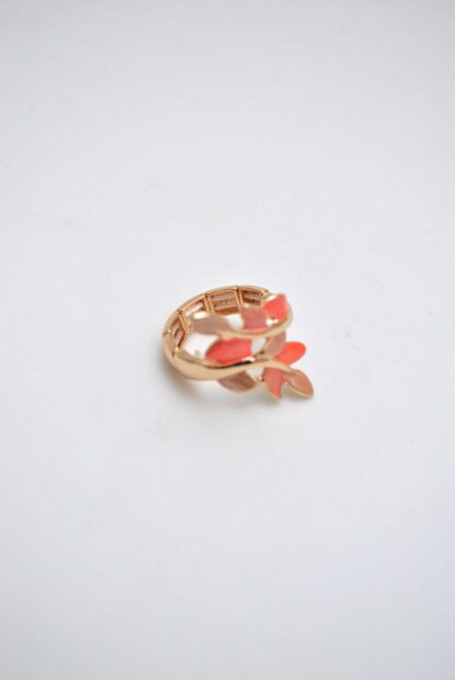 Anillo elástico coral esmaltado - Imagen 2