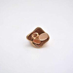 Anillo elástico cobre geométrico