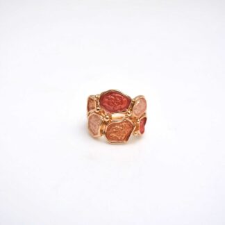 Anillo elástico esmalte geométrico