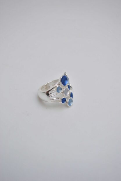 Anillo elástico azul círculos - Imagen 2