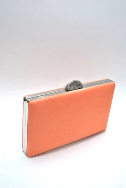 Clutch naranja claro y plata - Imagen 2
