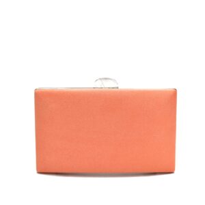 Clutch naranja claro y plata