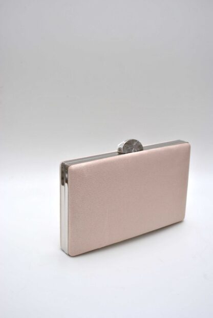 Bolso clutch beige y plata - Imagen 2