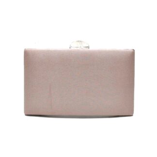 Bolso clutch beige y plata