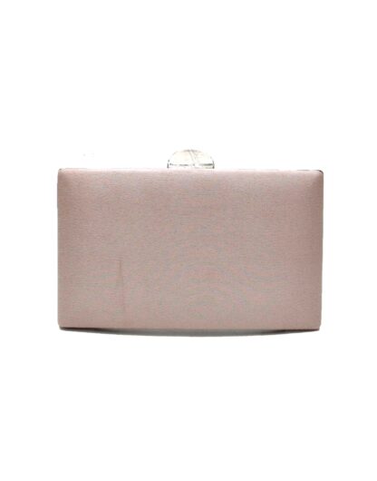 Bolso clutch beige y plata