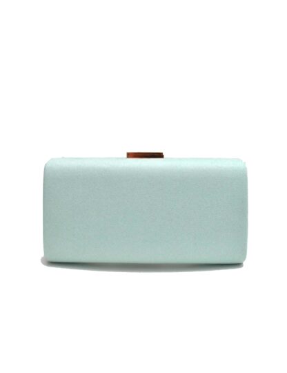 Clutch verde agua y oro
