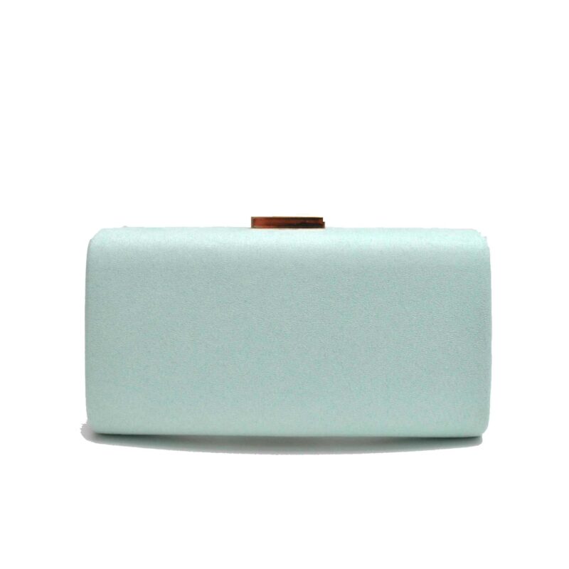 Clutch verde agua y oro