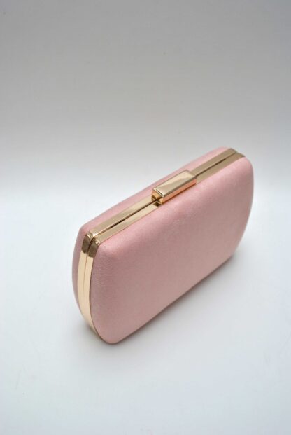 Clutch ovalado nude y oro - Imagen 2