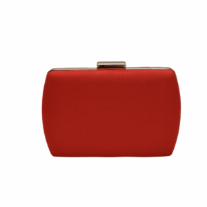 Clutch ovalado rojo y oro
