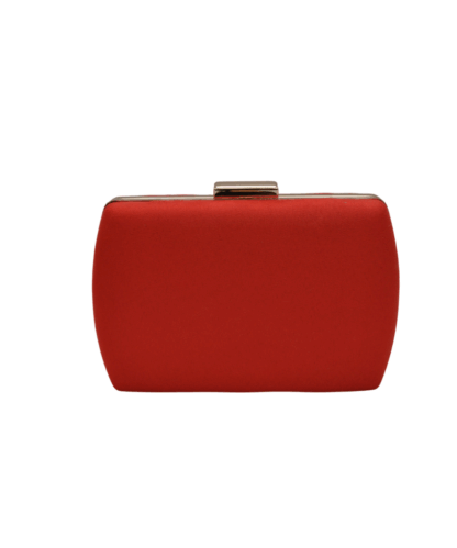 Clutch ovalado rojo y oro