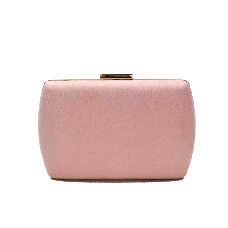 Clutch ovalado nude y oro