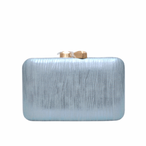 Clutch azul claro metalizado