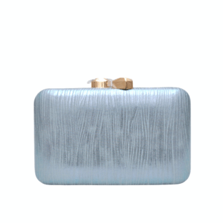 Clutch azul claro metalizado