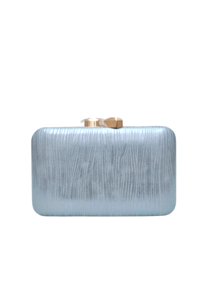 Clutch azul claro metalizado