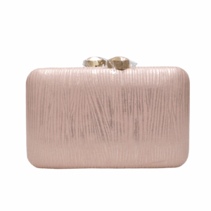 Clutch oro rosa metalizado