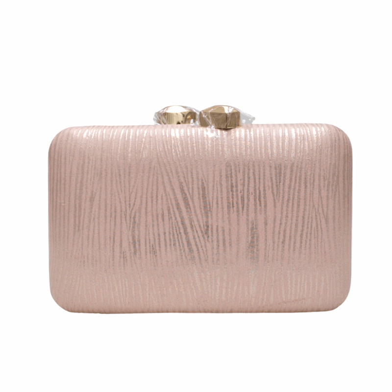 Clutch oro rosa metalizado