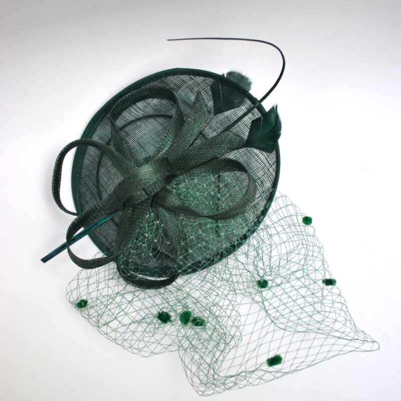 Tocado verde botella red lunar