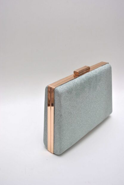Clutch brillo verde agua - Imagen 2