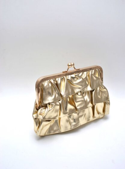 Cartera dorada volantes - Imagen 2