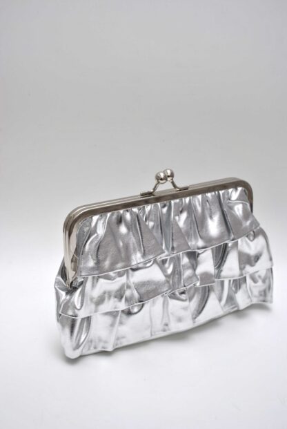 Cartera plateada volantes - Imagen 2