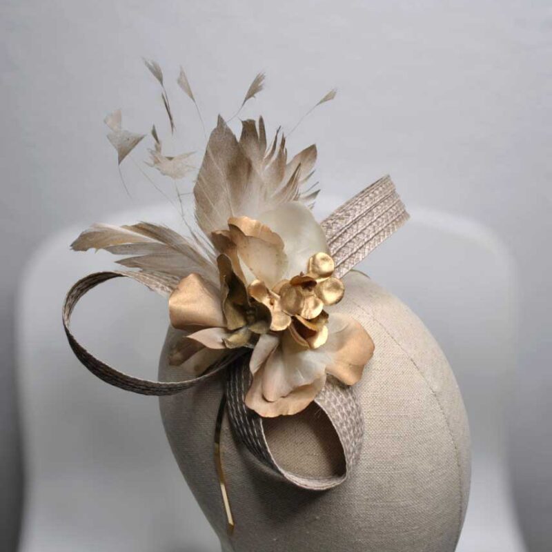 Diadema tocado champagne