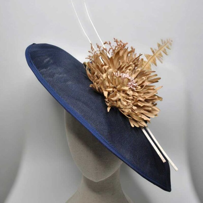 Tocado fiesta azul marino
