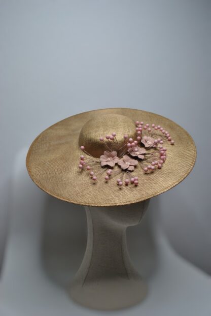 Tocado dorado y rosa nude - Imagen 2