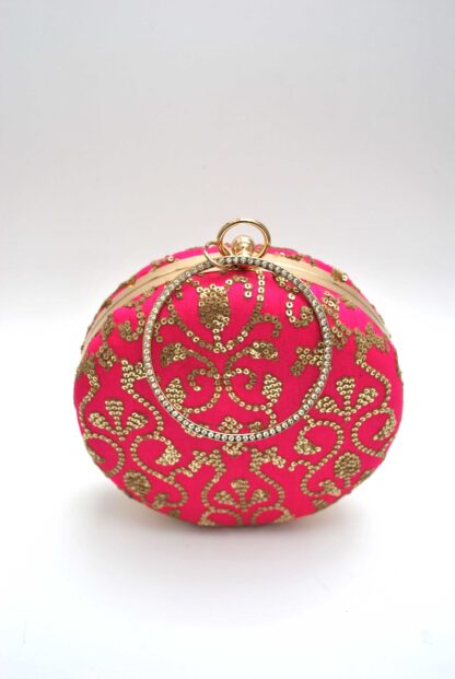 Clutch redondo fucsia - Imagen 2