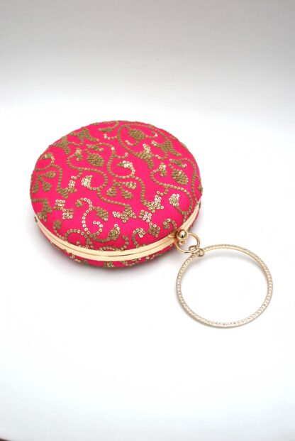 Clutch redondo fucsia - Imagen 3