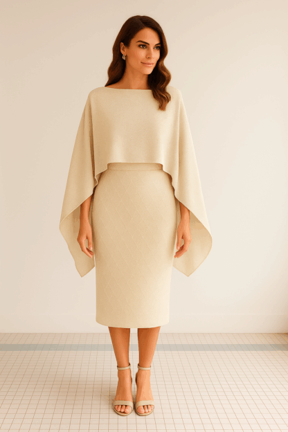 Capa gasa beige hilo plata