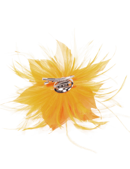 Flor tocado mostaza - Imagen 2