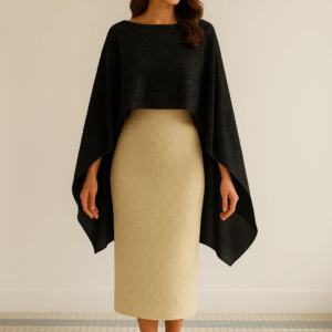 Capa gasa negra brillo plata