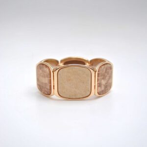 Brazalete beige y dorado