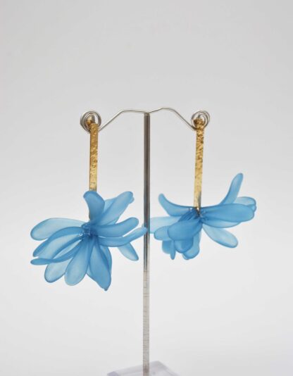 Pendientes pétalos azules