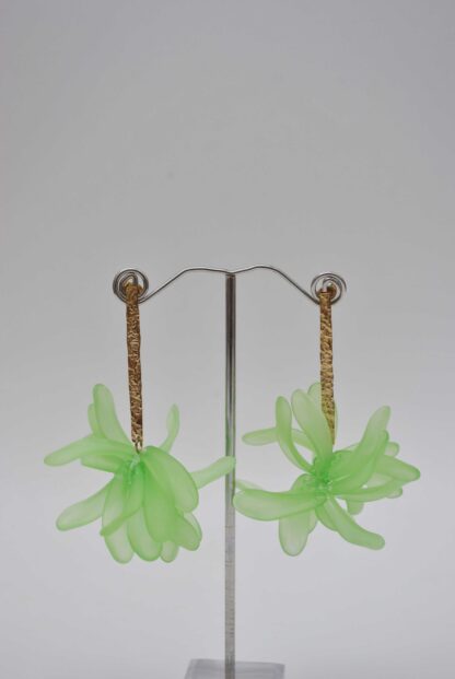Pendientes pétalos verdes - Imagen 2