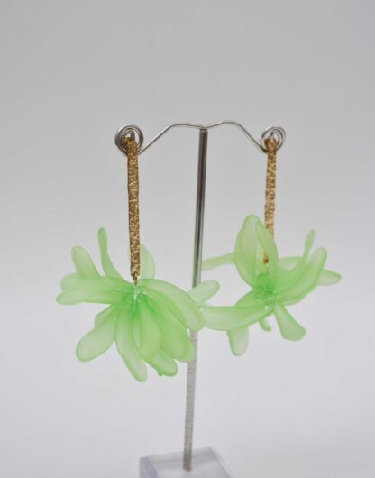 Pendientes pétalos verdes
