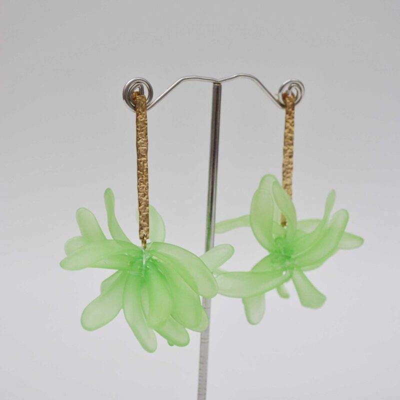 Pendientes pétalos verdes