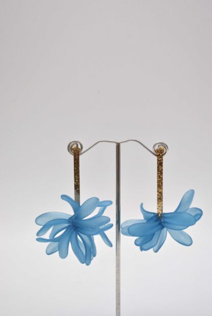 Pendientes pétalos azules - Imagen 2