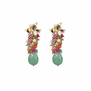 Pendientes multi lágrima aguamarina