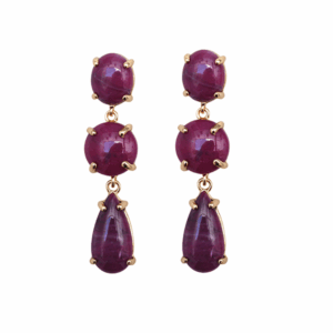 Pendientes fucsias resina