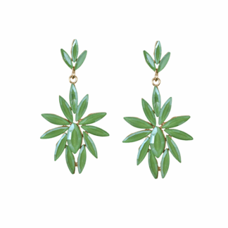 Pendientes largos verdes
